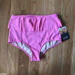 NWT Kortni Jeane Peplum Swim Bottoms